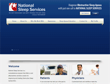 Tablet Screenshot of nationalsleepservices.com